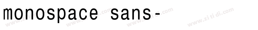 monospace sans字体转换